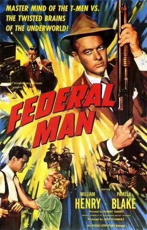 Federal Man (1950) Drawstring Backpack - idPoster.com