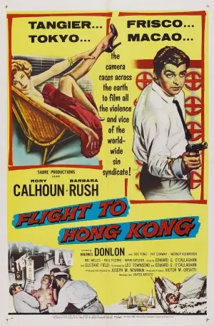 Flight to Hong Kong (1956) Men's Colored  Long Sleeve T-Shirt - idPoster.com