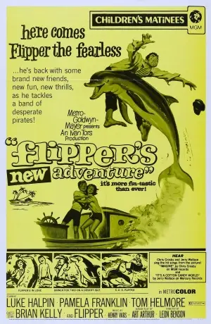 Flipper's New Adventure (1964) Drawstring Backpack - idPoster.com