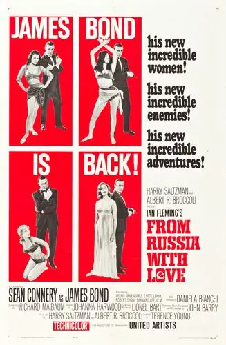 From Russia With Love (1963) Women's Colored T-Shirt - idPoster.com