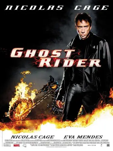 Ghost Rider (2007) White T-Shirt - idPoster.com