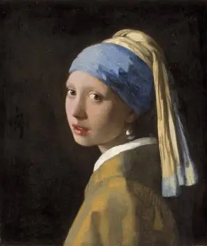Girl with a Pearl Earring (2003) White T-Shirt - idPoster.com