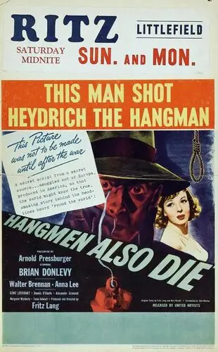 Hangmen Also Die! (1943) Women's Colored Hoodie - idPoster.com