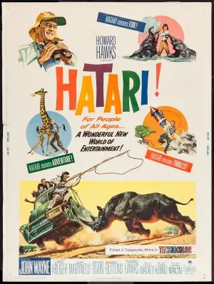 Hatari! (1962) Women's Colored Hoodie - idPoster.com