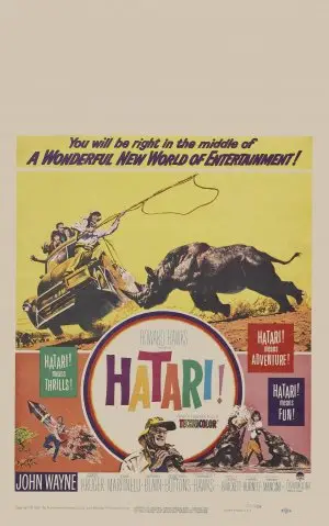 Hatari! (1962) Men's Colored  Long Sleeve T-Shirt - idPoster.com
