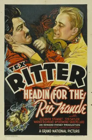 Headin for the Rio Grande (1936) Men's Colored  Long Sleeve T-Shirt - idPoster.com