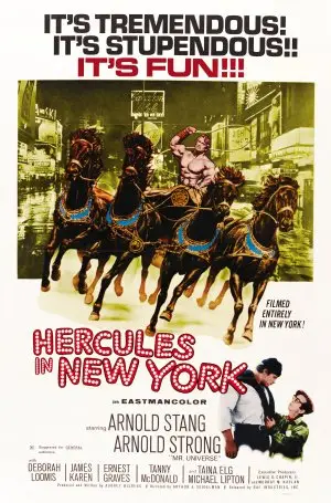 Hercules In New York (1970) White T-Shirt - idPoster.com