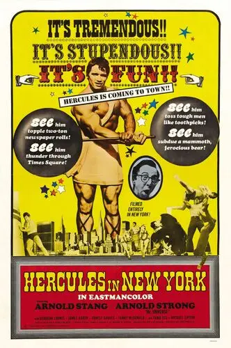 Hercules in New York (aka Hercules Goes Bananas) (1970) Men's Colored  Long Sleeve T-Shirt - idPoster.com