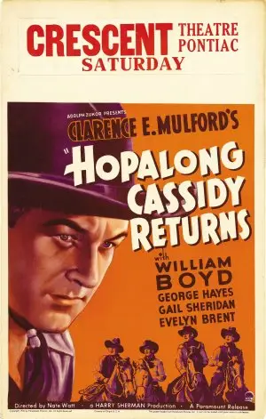 Hopalong Cassidy Returns (1936) Women's Colored T-Shirt - idPoster.com