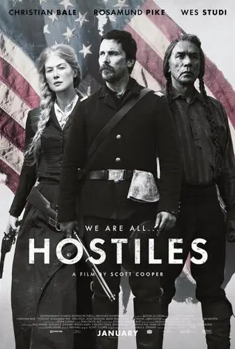 Hostiles (2017) White T-Shirt - idPoster.com