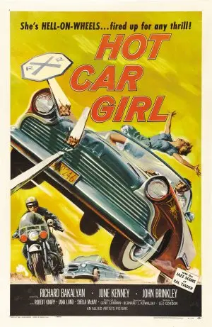Hot Car Girl (1958) Women's Colored  Long Sleeve T-Shirt - idPoster.com
