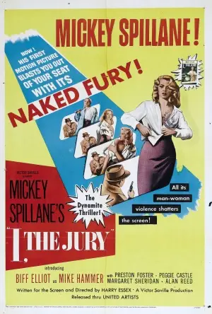 I, the Jury (1953) Drawstring Backpack - idPoster.com