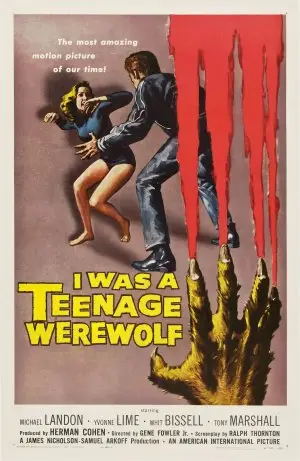 I Was a Teenage Werewolf (1957) Women's Colored Hoodie - idPoster.com