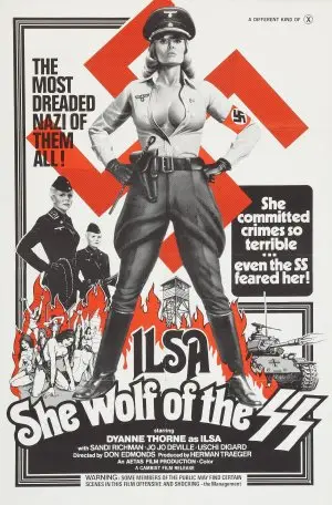 Ilsa: She Wolf of the SS (1975) Women's Colored  Long Sleeve T-Shirt - idPoster.com
