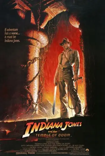 Indiana Jones and the Temple of Doom (1984) Women's Colored T-Shirt - idPoster.com