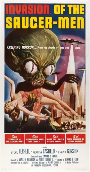 Invasion of the Saucer Men (1957) Women's Colored Tank-Top - idPoster.com
