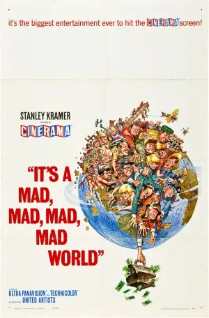 It's a Mad Mad Mad Mad World (1963) Drawstring Backpack - idPoster.com
