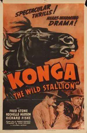Konga, the Wild Stallion (1939) White T-Shirt - idPoster.com