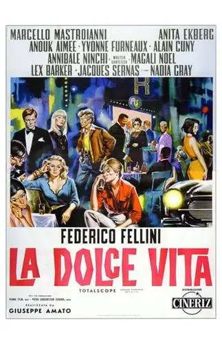 La Dolce Vita (1960) Men's Colored Hoodie - idPoster.com