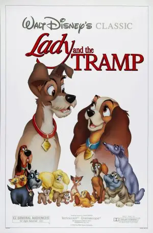 Lady and the Tramp (1955) Drawstring Backpack - idPoster.com