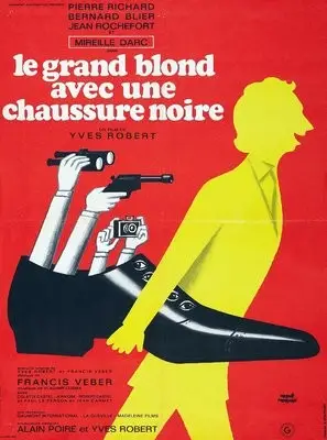 Le grand blond avec une chaussure noire (1972) Women's Colored  Long Sleeve T-Shirt - idPoster.com