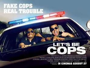 Let's Be Cops (2014) Men's Colored  Long Sleeve T-Shirt - idPoster.com