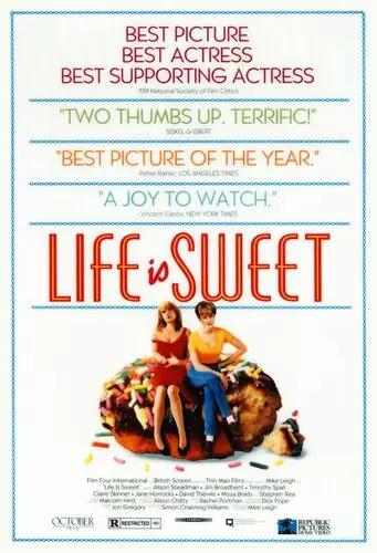 Life is Sweet (1991) Men's Colored Hoodie - idPoster.com