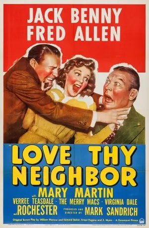 Love Thy Neighbor (1940) Men's Colored  Long Sleeve T-Shirt - idPoster.com