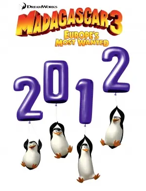 Madagascar 3: Europe's Most Wanted (2012) Men's Colored T-Shirt - idPoster.com