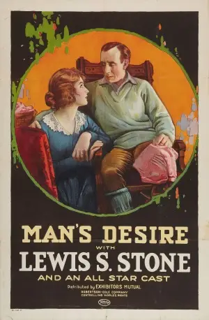 Man's Desire (1919) Drawstring Backpack - idPoster.com