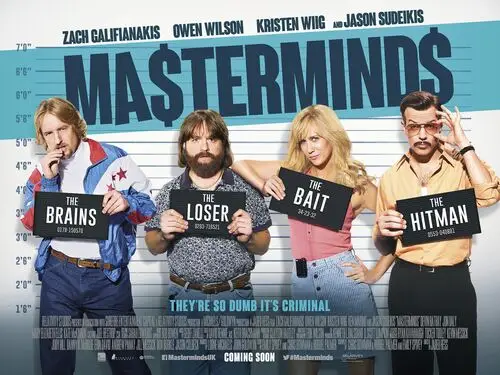 Masterminds (2015) White T-Shirt - idPoster.com