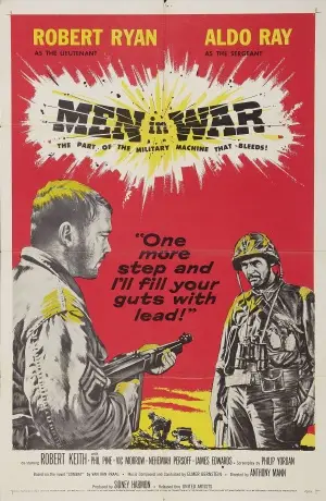 Men in War (1957) White T-Shirt - idPoster.com