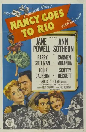 Nancy Goes to Rio (1950) Women's Colored T-Shirt - idPoster.com