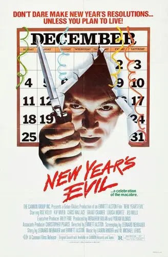 New Year's Evil (1980) Men's Colored  Long Sleeve T-Shirt - idPoster.com