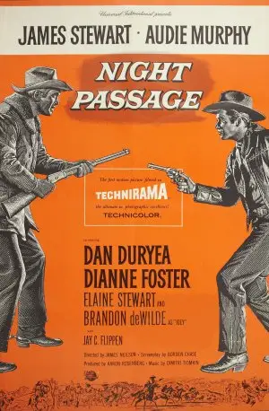 Night Passage (1957) Drawstring Backpack - idPoster.com