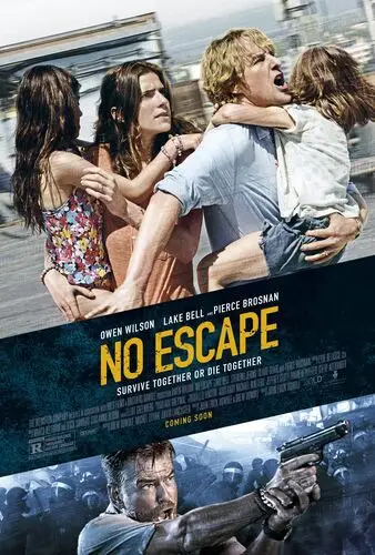 No Escape (2015) Men's Colored  Long Sleeve T-Shirt - idPoster.com