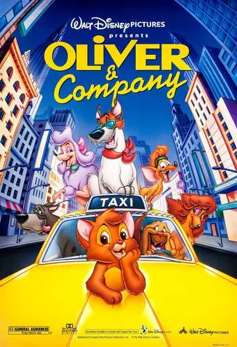Oliver and Company (1988) White Tank-Top - idPoster.com