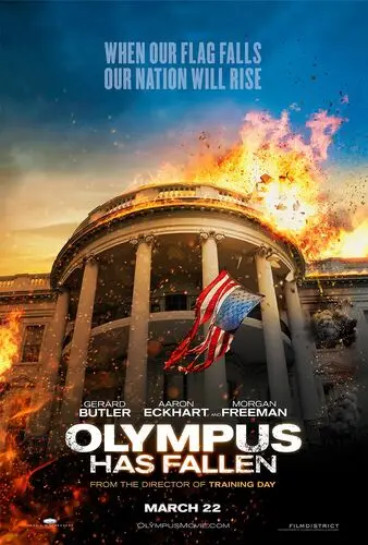 Olympus Has Fallen (2013) White T-Shirt - idPoster.com