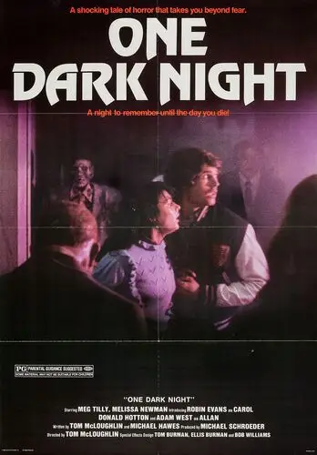 One Dark Night (1983) Drawstring Backpack - idPoster.com