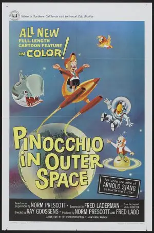 Pinocchio in Outer Space (1965) Drawstring Backpack - idPoster.com