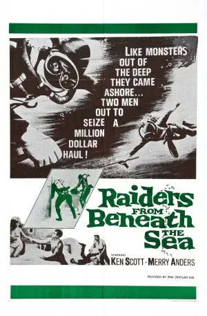 Raiders from Beneath the Sea (1964) Women's Colored  Long Sleeve T-Shirt - idPoster.com