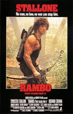 Rambo: First Blood Part II (1985) Men's Colored  Long Sleeve T-Shirt - idPoster.com