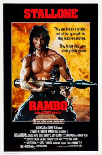 Rambo: First Blood Part II (1985) Women's Colored  Long Sleeve T-Shirt - idPoster.com