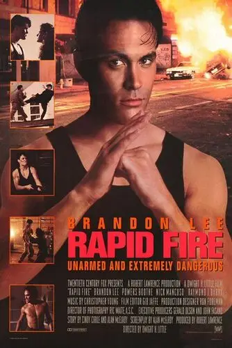 Rapid Fire (1992) Drawstring Backpack - idPoster.com