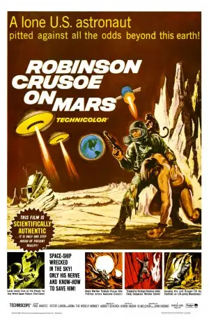 Robinson Crusoe on Mars (1964) Men's Colored  Long Sleeve T-Shirt - idPoster.com