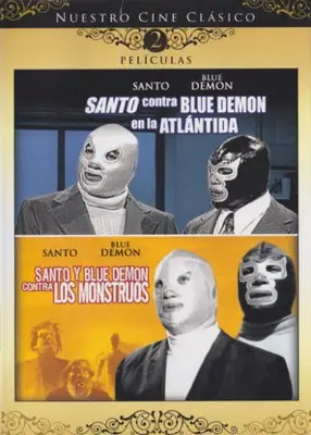 Santo el enmascarado de plata y Blue Demon contra los monstruos (1970) Men's Colored Hoodie - idPoster.com