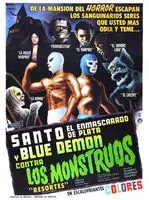 Santo el enmascarado de plata y Blue Demon contra los monstruos (1970) posters and prints