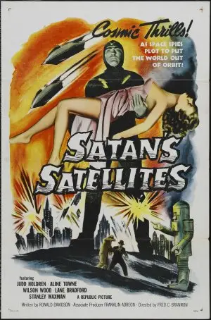 Satan's Satellites (1958) Drawstring Backpack - idPoster.com