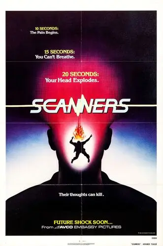 Scanners (1981) White T-Shirt - idPoster.com