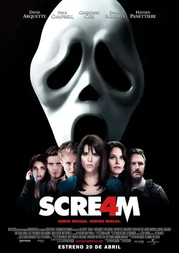 Scream 4 (2011) Women's Colored T-Shirt - idPoster.com